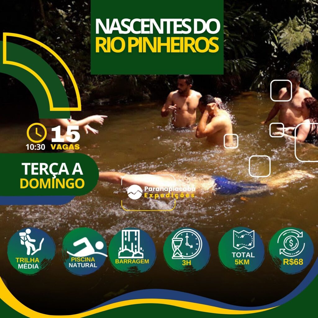 Beber e tome banhos nas às Cristalinas do Rio Pinheiros em Paranapiacaba