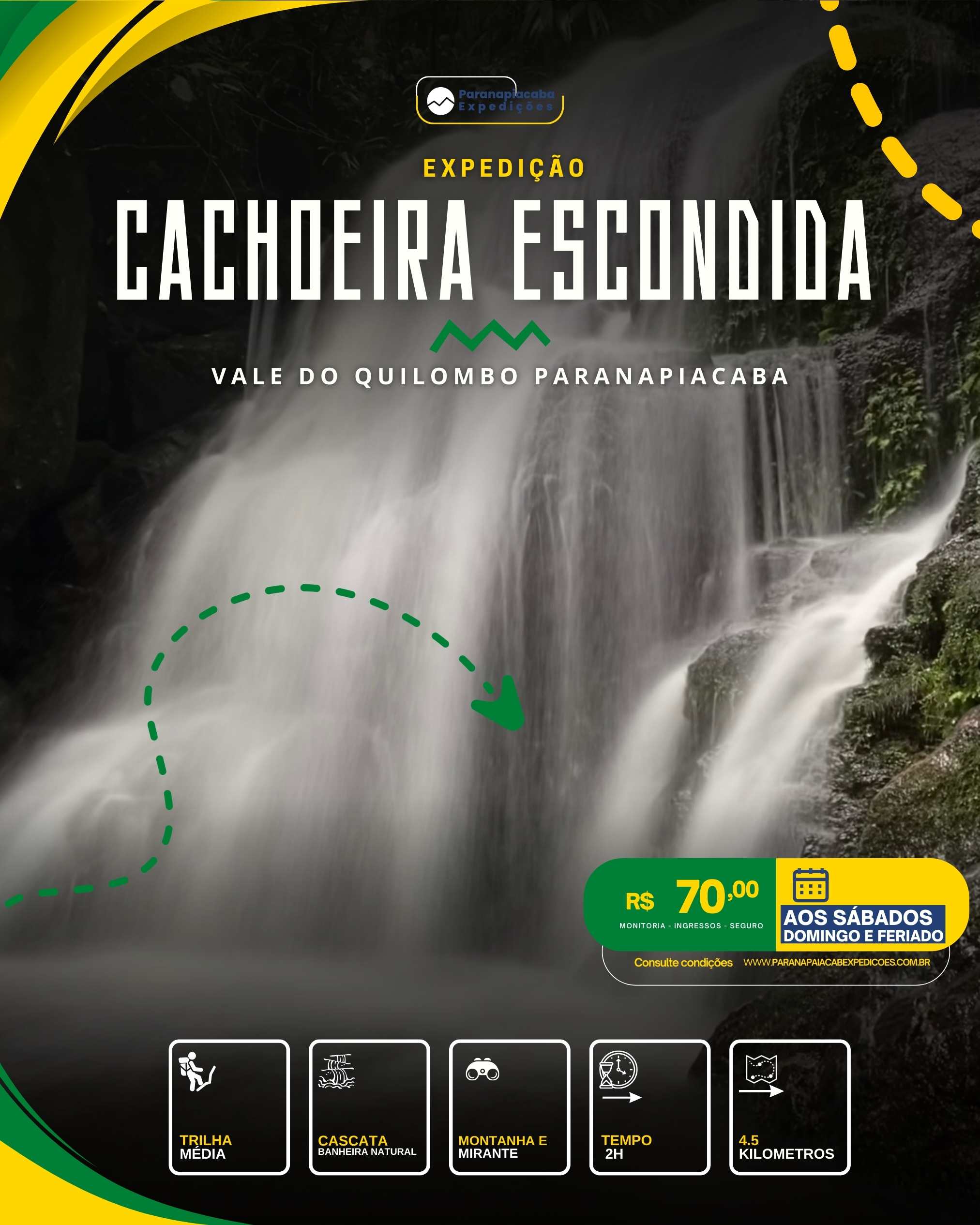 Um bela cascata, nas entranhas ocultas da Serra do Mar